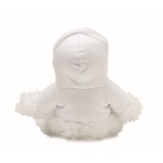 Peluches corporativos de vaca con sudadera personalizable con logo Kiri color blanco cuarta vista