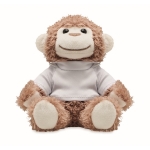 Mono de peluche con sudadera para sublimación Monkey color blanco tercera vista