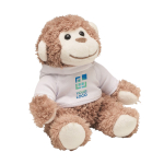 Mono de peluche con sudadera para sublimación Monkey color blanco vista de impresión