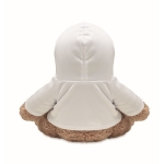 Osito de peluche con sudadera con el logo impreso Ted color blanco cuarta vista