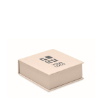 Bloc con notas pequeñas recicladas en color blanco EcoMilk color blanco vista de impresión