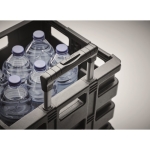 Carro de compras plegable de plástico con carga de 25 kg Fold color negro vista fotografía tercera vista