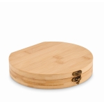 Set de varias herramientas en estuche redondo de bambú Round color madera segunda vista