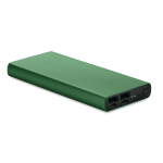 Powerbank personalizado con USB tipo C y carga rápida 10.000 mAhDuo color verde oscuro