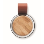 Botella de vidrio publicitaria con funda de poliéster 500ml Glass RPET color gris oscuro quinta vista