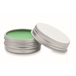 Bálsamo vegano para labios de vainilla con caja metálica FPS 10 Balm color verde segunda vista