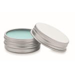Bálsamo vegano para labios de vainilla con caja metálica FPS 10 Balm color azul claro segunda vista