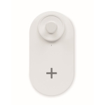 Ventilador de sobremesa con cargador inalámbrico para publicidad Wind color blanco