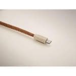 Cable de carga personalizable de corcho con tres conexiones Cable Cork color beige vista fotografía sexta vista