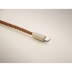 Cable de carga personalizable de corcho con tres conexiones Cable Cork color beige vista fotografía