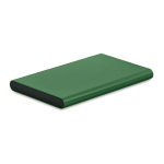 Batería externa de aluminio de 4.000 mAh Powercard Alu Black color verde oscuro