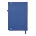 Libreta barata con tapa y papel reciclados A5 hojas a rayas EcoRecycle color azul sexta vista