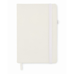 Libreta barata con tapa y papel reciclados A5 hojas a rayas EcoRecycle color blanco segunda vista