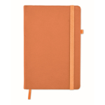 Libreta barata con tapa y papel reciclados A5 hojas a rayas EcoRecycle color naranja segunda vista