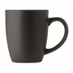 Taza de cerámica negra con interior brillante de 290ml Duo Black color azul real segunda vista