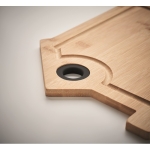 Tabla de cortar de madera personalizada en forma de casa Home color madera vista fotografía quinta vista