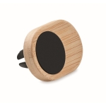 Soporte magnético de bambú de móvil para coche color madera