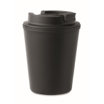Vaso térmico de plástico reciclado con boquilla 300ml Recyclo color negro
