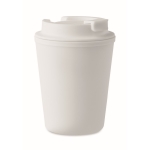 Vaso térmico de plástico reciclado con boquilla 300ml Recyclo color blanco