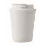 Vaso térmico de plástico reciclado con boquilla 300ml Recyclo color blanco segunda vista
