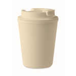 Vaso térmico de plástico reciclado con boquilla 300ml Recyclo color beige