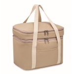 Bolsa nevera de canvas con dos compartimentos 320 g/m2 Canvas Duo color beige
