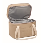 Bolsa nevera de canvas con dos compartimentos 320 g/m2 Canvas Duo color beige tercera vista