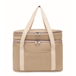 Bolsa nevera de canvas con dos compartimentos 320 g/m2 Canvas Duo color beige cuarta vista