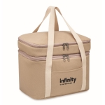 Bolsa nevera de canvas con dos compartimentos 320 g/m2 Canvas Duo color beige vista principal
