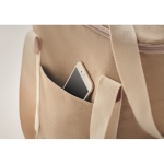 Bolsa térmica grande de canvas con bandolera 450 g/m2 Canvas Large color beige vista fotografía tercera vista