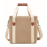 Bolsa térmica grande de canvas con bandolera 450 g/m2 Canvas Large color beige quinta vista