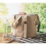 Bolsa térmica grande de canvas con bandolera 450 g/m2 Canvas Large color beige vista bodegón principal