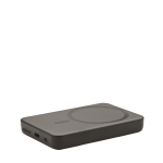 Cargador inalámbrico de bambú magnético Power Magnet color negro vista de impresión