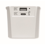 Adaptador personalizado universal de viaje Skross MUV USB A/C color blanco octava vista