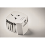 Adaptador personalizado universal de viaje Skross MUV USB A/C color blanco