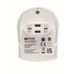 Enchufe Skross cargador europeo con 2 puertos USB CHARGER color blanco cuarta vista