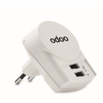 Enchufe Skross cargador europeo con 2 puertos USB CHARGER color blanco vista principal