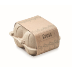 Kit de 4 macetas con semillas de berros para personalizar Kit de Eggs color beige sexta vista