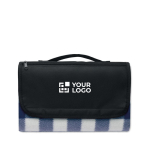 Manta de picnic publicitaria a cuadros de colores 150 g/m2 Caly color azul vista de impresión