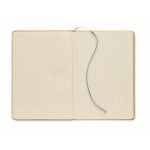 Libreta de cartón reciclado promocional A5 cuadros Everwrite color azul sexta vista