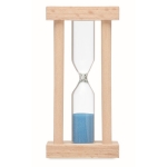 Reloj de arena de madera con logotipo de 3 minutos Solo color madera cuarta vista