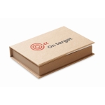 Bloc de notas adhesivas de papel reciclado y marcadores Reciclo color beige vista principal