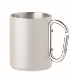 Taza de metal de doble pared y 300ml MetalHook Sublim color blanco