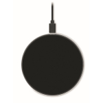 Elegante cargador inalámbrico personalizable color negro quinta vista