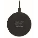 Elegante cargador inalámbrico personalizable color negro sexta vista