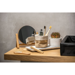 Peine de bambú natural con estuche de papel kraft reciclado incluido vista bodegón