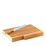 Tabla de bambú para cortar pan con rejilla y cuchillo de acero Migas vista principal