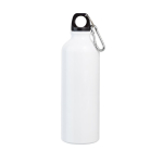 Botella de aluminio grande a color con mosquetón 800ml Cruiser XL color blanco