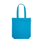 Bolsa con algodón reciclado disponible en varios colores 220 g/m2 color azul claro primera vista