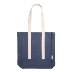 Bolsa denim con bolsillo interior y asas largas de algodón 300 g/m2 color azul primera vista